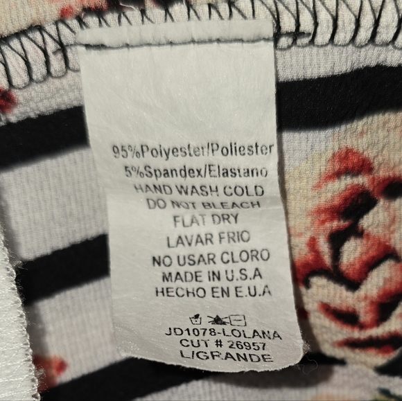 Scobe Jumpsuit Split Leg Floral L - Picture 2 of 8